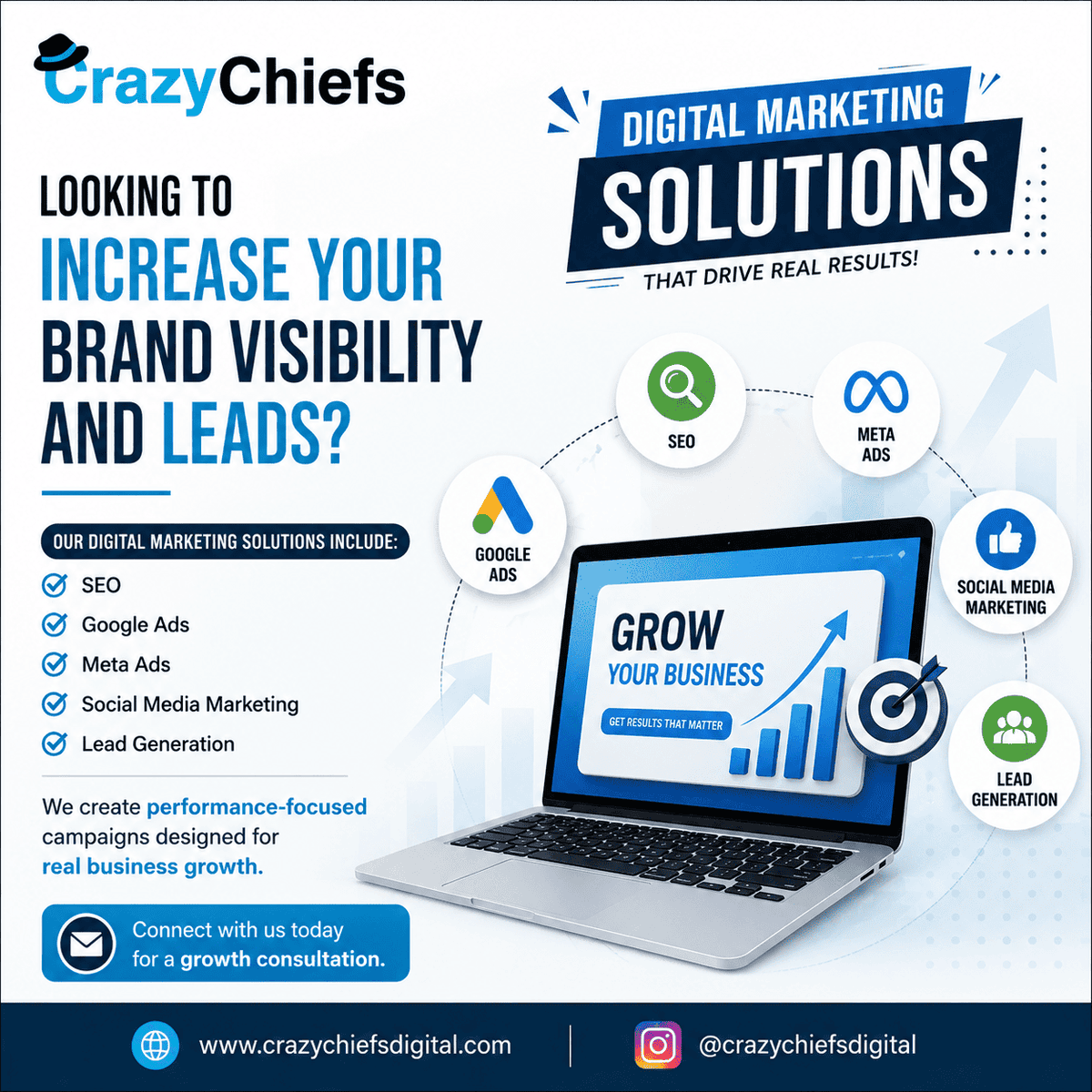 CrazyChiefs's tweet photo. Visibility without strategy rarely delivers results.

SEO + Google Ads + Social Media + Lead Generation = Sustainable business growth.

Performance-focused marketing always wins.

🌐 https://t.co/6AdvKWrSVb

#DigitalMarketing #SEO #GoogleAds #LeadGeneration #BusinessGrowth https://t.co/GGxL2iuxgT