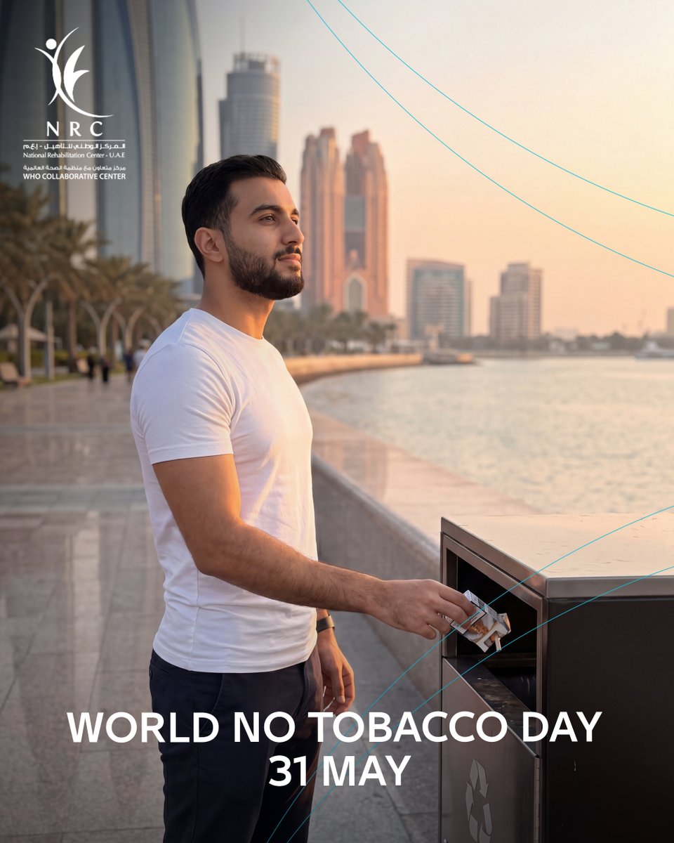 NRCUAE's tweet photo. On World No Tobacco Day, we reaffirm the importance of raising awareness about the risks of tobacco and its health impacts, and we encourage making a conscious decision toward a healthier, tobacco-free life.

#NRCUAE https://t.co/A66fgtKZZP