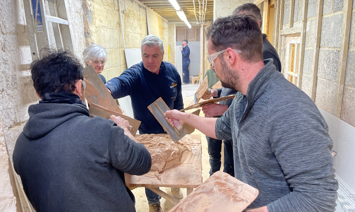 ableskills's tweet photo. Immediately on the tools 👊

One of the biggest surprises for many students is just how much they can learn in only a few days once they get here.

Fresh plaster, trowel and hawk in hand, and straight into practical training from day one. https://t.co/b53oMZG6hx