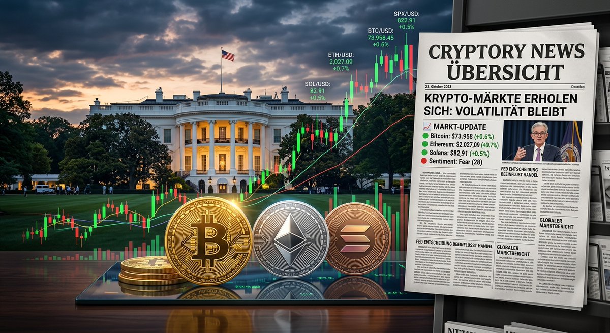 Cryptory_de's tweet photo. 📊 CRYPTORY NEWS ÜBERSICHT – 31.05.2026

📈 MARKT-UPDATE
🟢 Bitcoin: $73.958 (+0.6%)
🟢 Ethereum: $2.027,09 (+0.7%)
🟢 Solana: $82,91 (+0.5%)

🔴 Sentiment: Fear (28)

━━━━━━━━━━━━━

🗓️ WICHTIGE TERMINE:
🇺🇸 02:30 Uhr - Fed-Vorsitzender Powell spricht: Beeinflusst maßgeblich den Dollarwert und gibt Hinweise auf die zukünftige Geldpolitik.
🇨🇳 03:30 Uhr - Einkaufsmanagerindex (EMI) Verarbeitendes Gewerbe: Wichtiger Indikator für die wirtschaftliche Entwicklung und Lage des Industriesektors.

━━━━━━━━━━━━━

📰 KRYPTO-NEWS
📉 Bitcoin-ETFs verzeichnen eine zehntägige Abflussserie und markieren damit einen neuen Negativrekord für den Markt.

🇺🇸 Die USA bauen ihre Krypto-Reserven durch die Beschlagnahmung iranischer Vermögenswerte im Wert von rund einer Milliarde US-Dollar aus.

⚖️ Die US-Aufsichtsbehörde CFTC ebnet den Weg für regulierte Krypto-Perpetuals und ermöglicht Coinbase sowie anderen Anbietern neue Handelsoptionen.

🌵 Der US-Bundesstaat Texas leitet den Wechsel von Bitcoin-ETFs zur direkten Eigenverwahrung seiner staatlichen Reserven ein.

🏦 Der Widerstand der traditionellen Banken gegen den Clarity Act wächst, angeführt von kritischen Äußerungen des JPMorgan-Chefs Jamie Dimon.