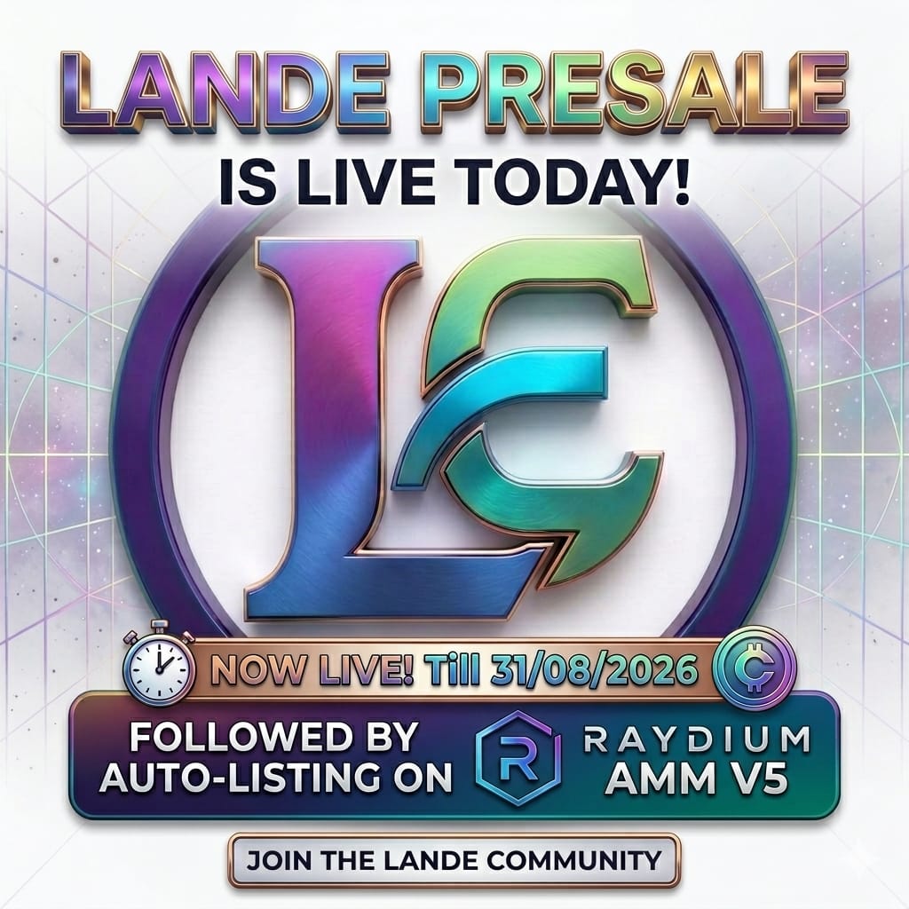 LANDETOKEN's tweet photo. #LANDE IS LIVE ON PINK SALE Lets buy 100X Growth......
Listing on RAYDIUM
Buy 💵💸 https://t.co/0FsiexJdyO