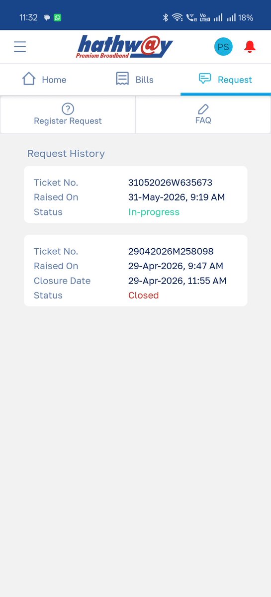 SuchAFellow's tweet photo. @HathwayBrdband What is the experience then you want me to have. Why is it taking more than 24 hours for a issue that have been proactively reported 2 days ago? https://t.co/qJRc4VdPz2