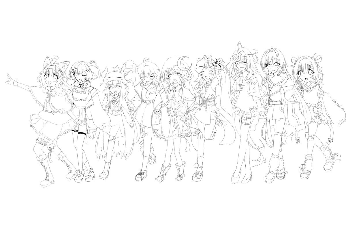 Ramunesui45's tweet photo. メインの線画は完成したぞ‼︎
よくやった自分‼︎
#ミリプロ　#イラスト https://t.co/SVvKgOg2KV