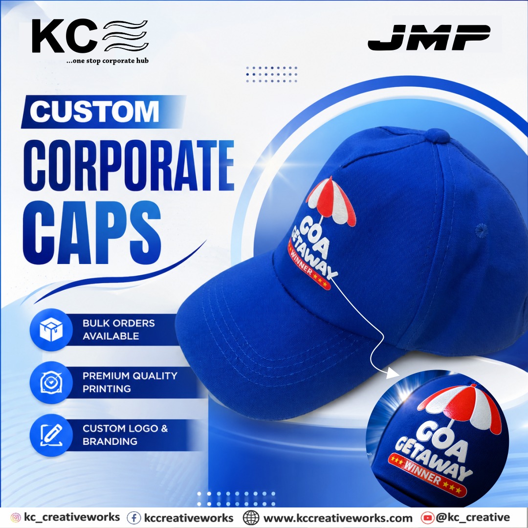 Kc59811Creative's tweet photo. We make custom caps, best printing, and corporate branding easy.

Bulk orders welcome. 

Custom logo available.

Also special designs for Goa getaways.

One stop – KC Creative Works.
https://t.co/cOoL0gQBDM

#CustomCaps #CorporateBranding #BulkOrders #PrintingService #logoDesugn https://t.co/UrAjvXJbQi