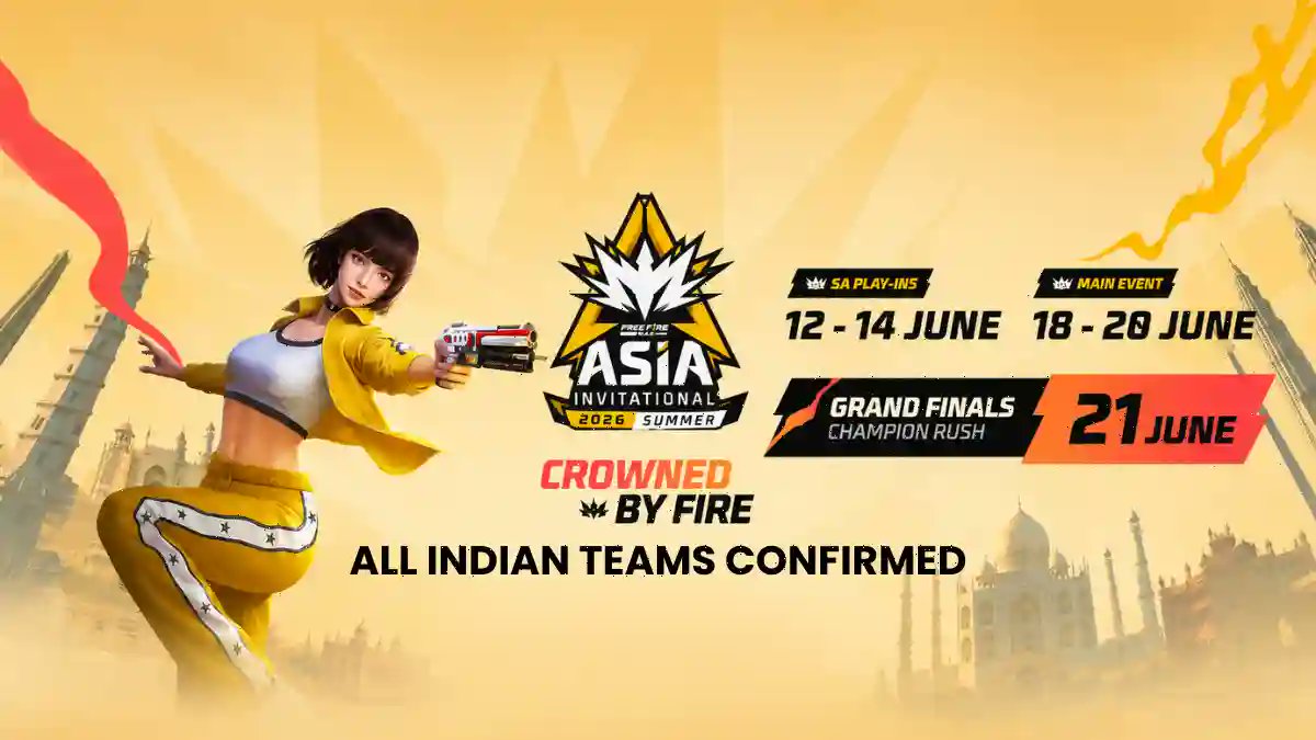 RiyaStatsPro's tweet photo. India is sending a tournament-high 9 teams to FFMAI 2026 Summer 🇮🇳🔥 The real twist? Champion Rush: hit 80 points, then grab a Booyah and the title is yours instantly. Team Hind, GodLike, Revenant XSpark and more are chasing continental glory. #FreeFireMAX #FFMAI2026 https://t.co/CS9IRph1BQ