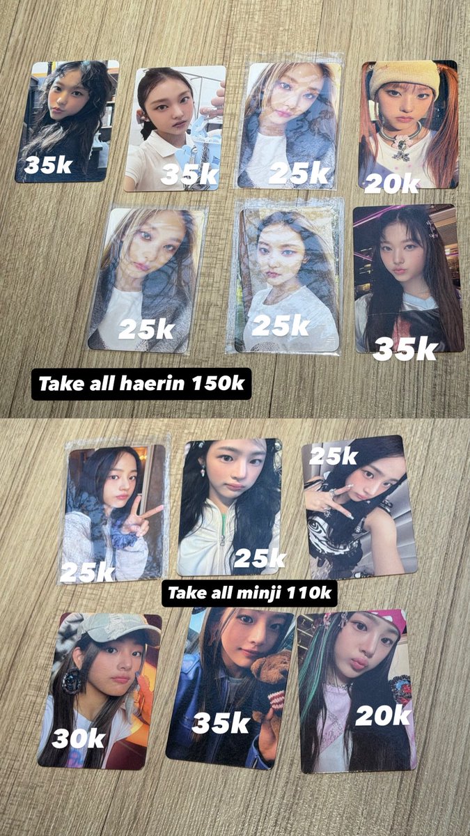 laoveiy's tweet photo. WTS PHOTOCARD NEWJEANS haerin, hyein, danielle, hanni, minji. Take EVERYTHING: 500K. NEGO ALLOWED, 🍊

#zonauang .wts pc newjeans photocard newjeans https://t.co/d2eoPVae8g