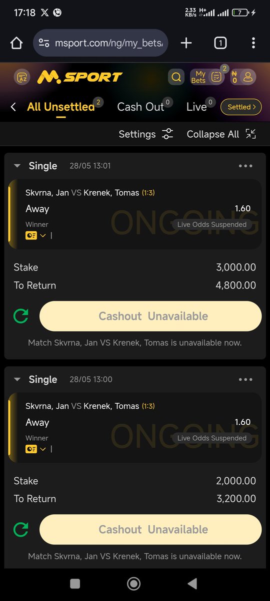 opetsite's tweet photo. @MSportOfficial To settle bets now takes 5-7days right? https://t.co/9uZDOpa8hB