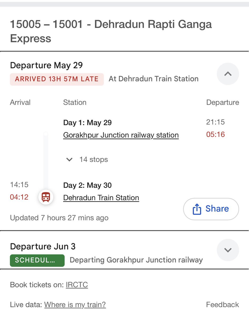 MeeGaurav's tweet photo. THIS HAPPENED @RailMinIndia @AshwiniVaishnaw  train late ⏰ 14hrs , all Pilgrims Suffering… WHY IS HAPPENING LONG BJP GOVERNMENTS RUNNING 2014- till today … https://t.co/YpjgvUfmR1