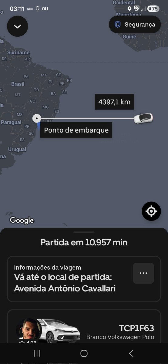 oileool's tweet photo. Oloko peguei logo o aquaman de uber https://t.co/YOWO49ookG