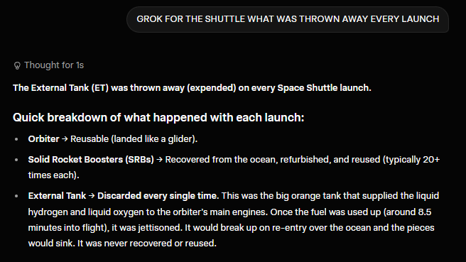 SaintMartinMeme's tweet photo. @B1B_Lancer @StarSun2 HERE DUMBASS!!! SORRY THE TRUTH ACTUALLY HURTS YOU AND NO ONE  ELSE WITH A BRAIN!!!

SOLID ROCKET BOOSTERS ARE SOLID PROPELLANT AND NEEDS TO BE COMPLETELY REBUILT EACH TIME! https://t.co/TUS7WRTvew