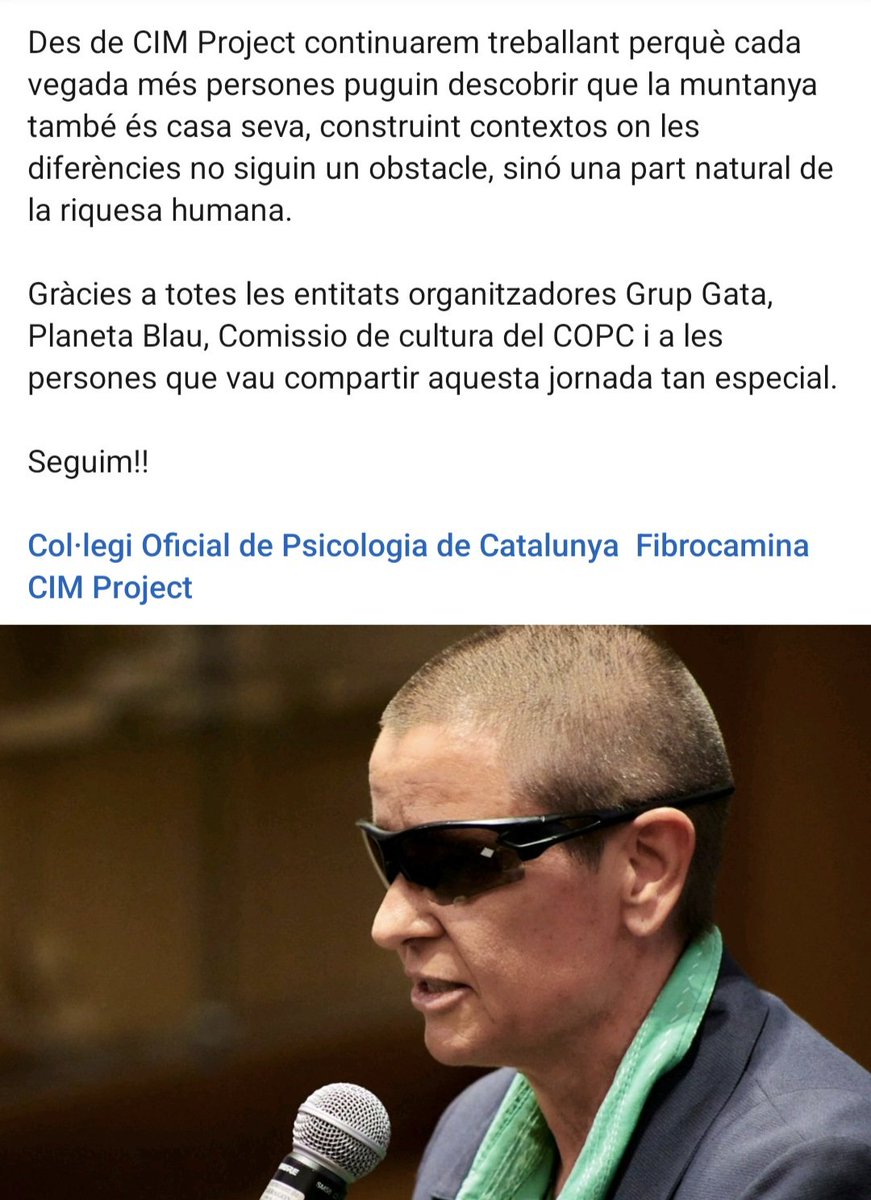mayteserrat's tweet photo. Cumbres a ciegas

La història d’en Gerard Descarrega ens recorda que la inclusió no pot recaure només en l’esforç d’adaptació de la persona. 

També exigeix construir contextos on les diferències no siguin un obstacle, sinó una part natural de la riquesa humana.

Seguim!! https://t.co/f5MWdneSXB