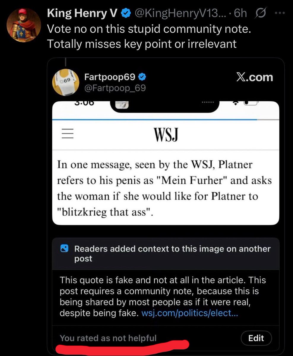 maxaramas's tweet photo. @KingHenryV1386 @snake890682 @Fartpoop_69 @NewsWire_US Funny haha or funny “don’t criticize me bro”? https://t.co/4KI3fgdjRR