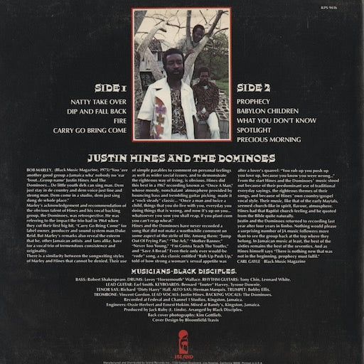 🎤 Justin Hinds & The Dominoes – Jezebel (LP) 🎤 1976年発表。スカ