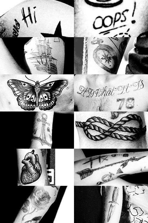 DeluriaD's tweet photo. Just a reminder that, if Larry isn't real, the only explanation other than them being exceptionally stupid is that the boys started larrybaiting through tattoos and colors in 2011 and keep doing it 15 years later. 
In other words, they marked themselves for life and spend money and time on logistics even now just to keep (or make fun of) a minority in their fandom. Which is absurd no matter how you look at it.
So for everyone with more than two braincells, Larry is real.
There, logic, beat that.😊