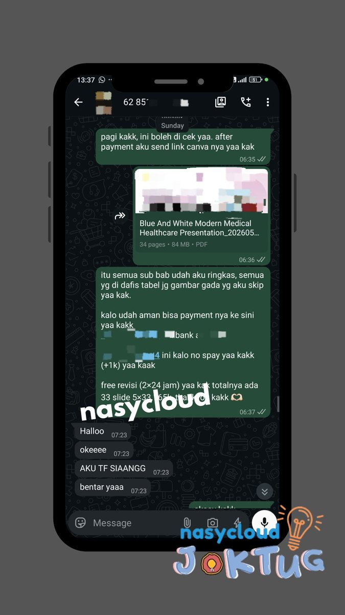 nasycloud's tweet photo. 543. Joki jasa PPT sidang semhas, thankyouu yaa kakk ❤️❤️ https://t.co/1G6KB6p8ZJ