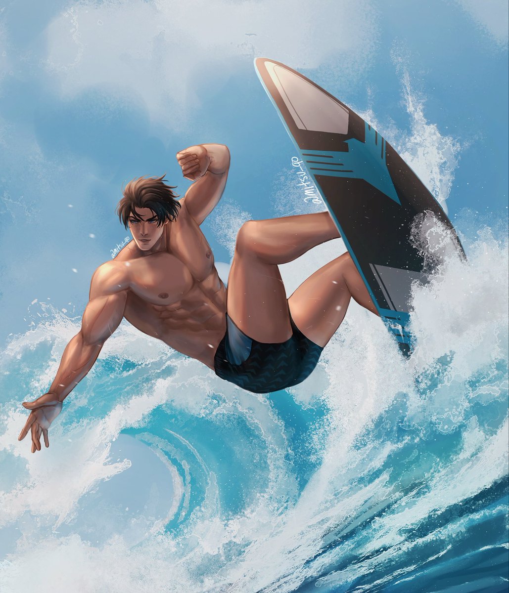 mitsu_qo's tweet photo. Riding the waves! 🏄🌊

#nightwing #dickgrayson #DC #dcfanart https://t.co/qh3EjzHTZ8