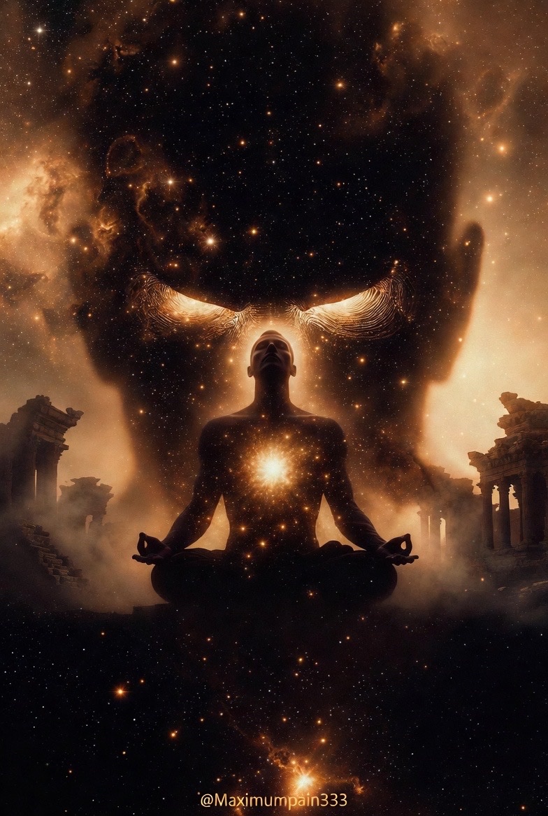 maximumpain333's tweet photo. WHEN THE EGO HIDES THE LIGHT

In the sacred silence of the soul, the true Light dwells—eternal, boundless, and radiant beyond measure. It is the essence of who we are: pure consciousness, divine spark, the unchanging Self that knows no fear, no separation, no lack.

Yet the ego arises like a veil of shadows. It whispers stories of “I am this body,” “I am my wounds,” “I am my achievements and failures.” It builds walls of pride, fear, and illusion, dimming the inner sun until we forget its brilliance. The Light does not vanish—it is merely hidden, patiently waiting for the moment we turn inward and dissolve the false self.

When the ego tightens its grip, suffering blooms. When it softens through surrender, presence, and awakening—the Light floods forth, illuminating every corner of existence. You are not the mask. You are the radiance behind it.

Breathe. Release. Remember.
The Light is never lost. Only the ego’s grip fades.

✨🙌🏽💫