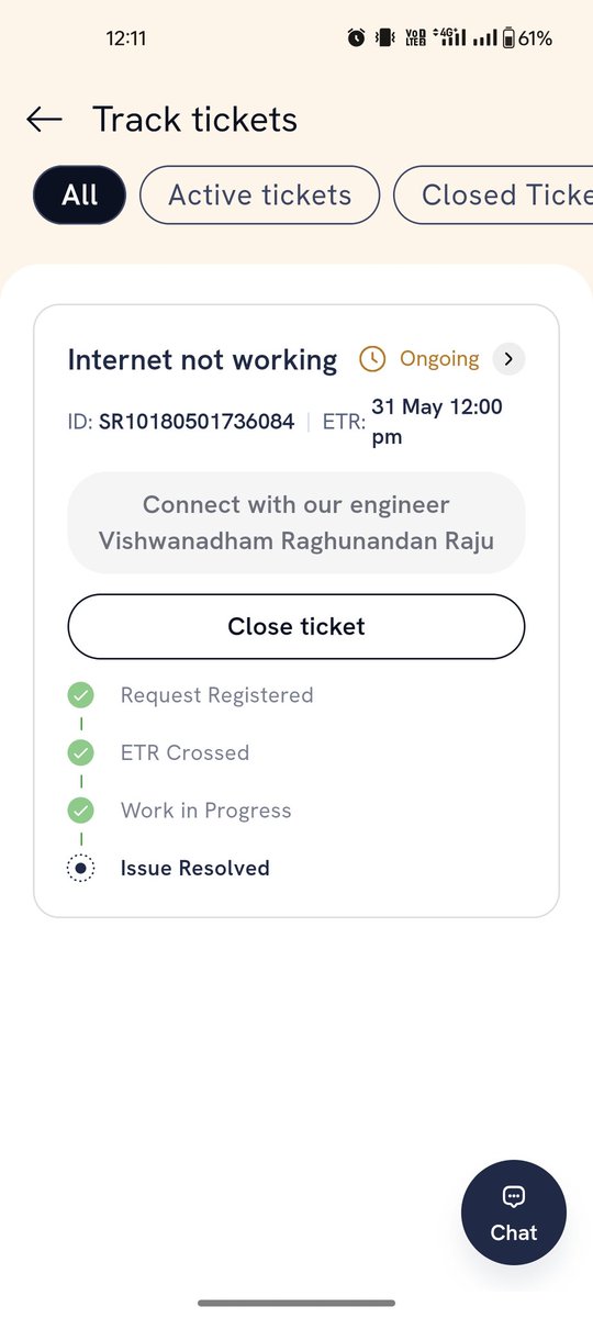 RonSaha's tweet photo. @ACTFibernetHYD @ACTFibernet  act service in Hyderabad has become horrible. No internet since yesterday, ticket raised, multiple calls no solution. "Engineer" who is assigned is disconnecting calls. Horrrible. https://t.co/BFdK06juad