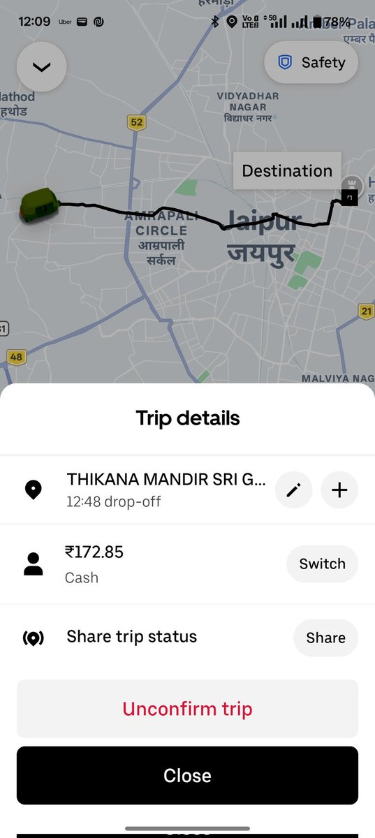 mradul_kumar's tweet photo. @Uber uber have cheated with the customers I have booked the uber taxi and travelled at govind devji temple and the auto fare showing 172)- but the auto taxi driver charges 210/- rs. So why are you cheating on the customer and why extra cost taken from the customers https://t.co/5QCI6vHF3H