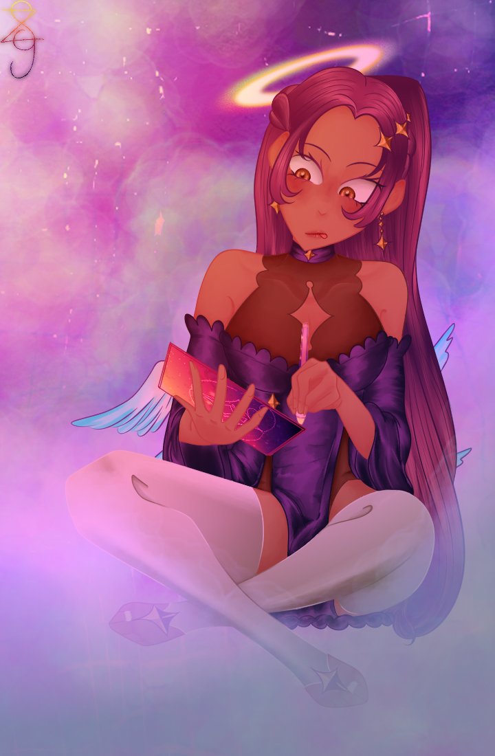 nightlyalibi's tweet photo. ✨ 🥰 I finished a piece today! It's me drawing! 😁 🕊️

#Vtuber - #NightlyAlibi - #NASOArt - #Seiso - #AdultSpace https://t.co/4LnIP6gIVP