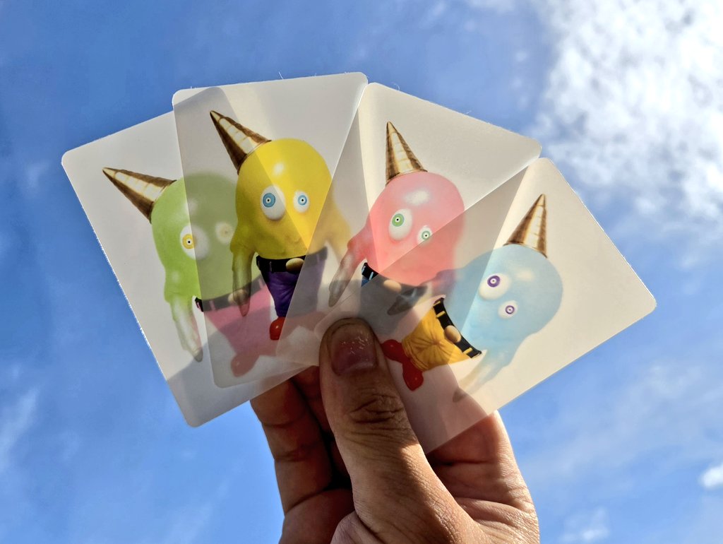 shocknin's tweet photo. イベント用に製作したクリームボーイのグッズ届いて感激‼️

1枚目の写真は歴代の
クリームボーイがそれぞれがシールになったシールセットになっています！

2枚目の写真は半透明な
プラカードになってます‼️
まずは7月のワンフェスなどで
配布できるように準備を進めてます https://t.co/zKNlf3b8gv