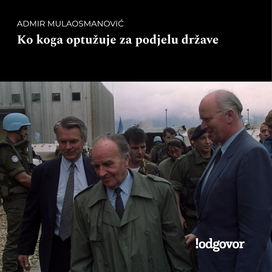 odgovor_ba's tweet photo. No, iako su se u posljednjih tridesetak godina mnoge teme manje-više uspješno prevazilazile, najmalignija se gotovo simptomski pojavljivala u momentima koji su bili sudbonosni za državu i poziciju Bošnjaka u istoj i imala kapacitet ozbiljnog udarca. 

Radi se o nastojanju da se Bošnjake, u prvom redu političke predstavnike ali i ukupan društveno-politički institucionalni kapacitet naroda, optuži za podjelu države Bosne i Hercegovine.

LINK https://t.co/BrSSMEDaII