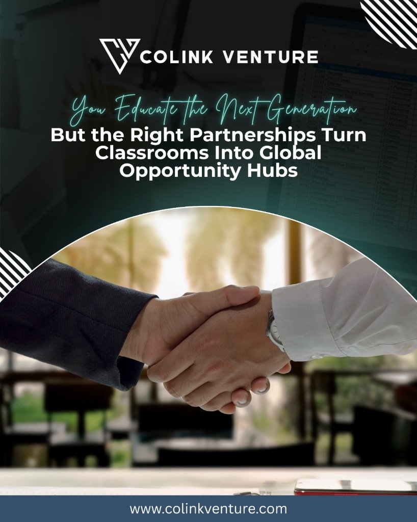 ColinkVenture's tweet photo. 🎓Schools, colleges, and universities thrive when they collaborate with tech platforms, scholarship programs, and industry partners.

CoLink Venture connects education providers with organizations that expand learning opportunities and career pathways.
.
#CoLinkVenture #Education https://t.co/Mdndvr1aH4