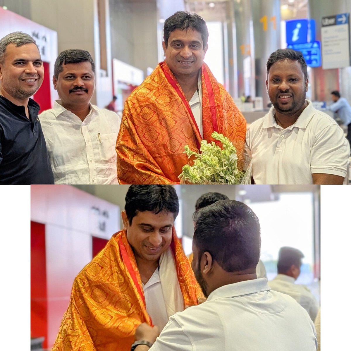 prathameshabnav's tweet photo. पुणे विमानतळावर मा. उदय भानु चीब जींचे उत्साहात स्वागत
भारतीय युवक काँग्रेसचे राष्ट्रीय अध्यक्ष मा. उदय भानु चीब जी हे महाराष्ट्र प्रदेश युवक काँग्रेसच्या प्रदेश कार्यकारिणी बैठकीसाठी व त्यानंतर आयोजित मशाल मोर्चामध्ये सहभागी होण्यासाठी पुणे येथे आले.

यावेळी पुणे विमानतळावर महाराष्ट्र प्रदेश युवक काँग्रेसचे अध्यक्ष मा. शिवराज दादा मोरे, महाराष्ट्र प्रदेश युवक काँग्रेसचे प्रभारी मा. अजय छिकारा जी, सहप्रभारी नवज्योतसिंग जी, उमेश पवार यांच्यासह युवक काँग्रेसचे पदाधिकारी व कार्यकर्ते मोठ्या संख्येने उपस्थित राहून त्यांचे उत्साहात स्वागत करण्यात आले.

@UdayBhanuIYC 
@IYC 
@AjayChhikara9
@imshivrajmore 
@IYC 
@IYCMaha
