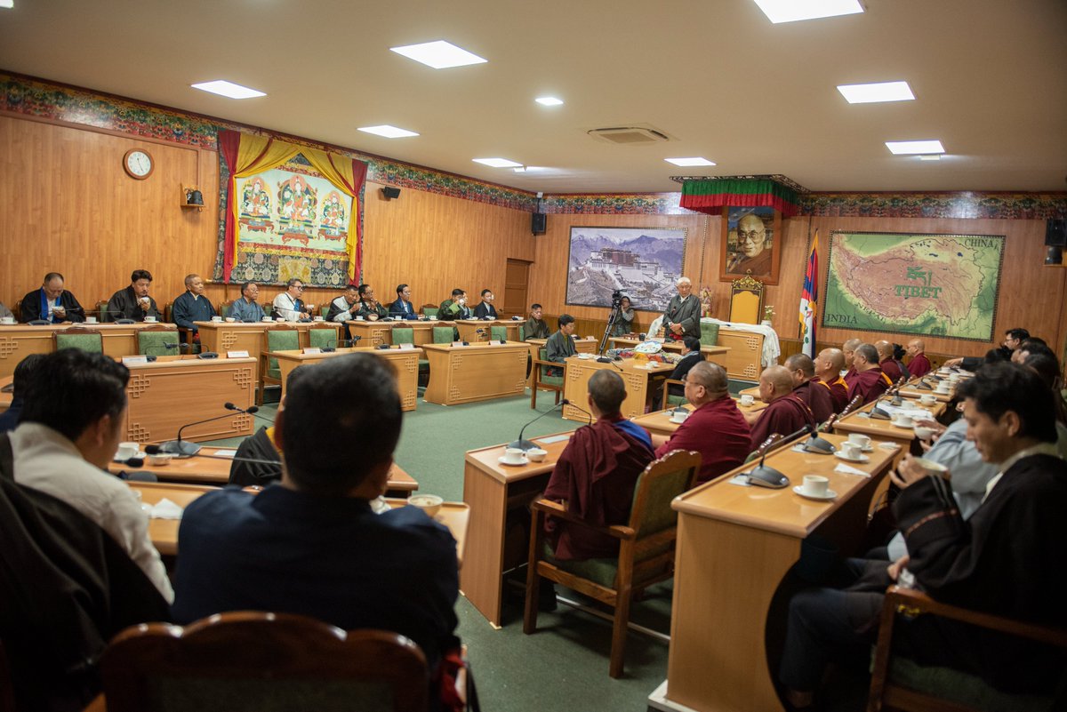 CTA_TibetdotNet's tweet photo. Members of the 18th Tibetan Parliament-in-Exile formally assumed office after taking their oath before Interim Speaker Dawa Tsering at the Parliament House in Gangchen Kyishong earlier today. Sikyong Penpa Tsering of the Central Tibetan Administration was in attendance at the oath-taking ceremony.  

https://t.co/b0HryZMxTr
