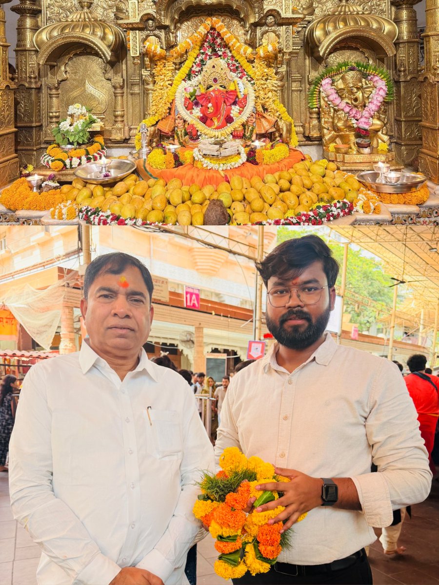 yogenderchando1's tweet photo. गणपति बप्पा मोरया🙏

श्री सिद्धिविनायक गणपति बाप्पा के श्रीचरणों में उपस्थित होकर पूजा-अर्चना की तथा सभी के सुख, समृद्धि, उत्तम स्वास्थ्य और राष्ट्र की निरंतर प्रगति की कामना की।

विघ्नहर्ता श्री गणेश जी की कृपा हम सभी पर बनी रहे और हमारे जीवन को सदैव शुभता, सफलता एवं सकारात्मक ऊर्जा से आलोकित करती रहे।🙏🌹

#YogenderChandolia #NorthWestDelhi #MemberOfParliament @SVTMumbai
