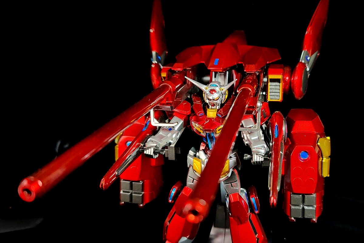 REDFRAMEP02's tweet photo. #ガンプラ　#Gレコ
#Gのレコンギスタ　#HG
HG 1/144 ガンダム G-セルフ（アサルトパック装備型）
頭部、胴体、腰をプレバンのリニューアルパーツに置き換えてキャンディー塗装で仕上げました。 https://t.co/dZmfZcF169