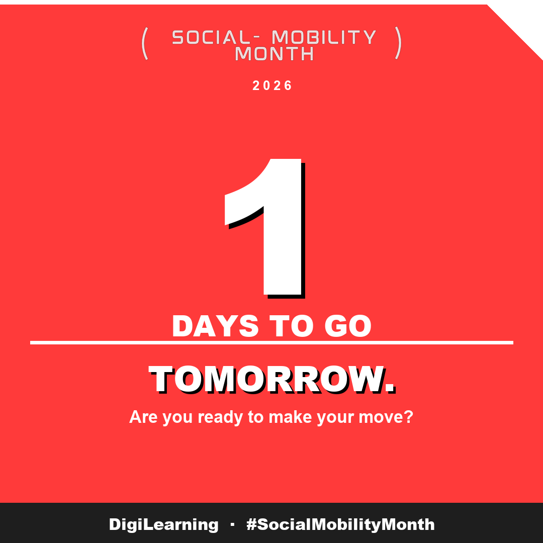 digilearningHQ's tweet photo. Tomorrow. Social Mobility Month 2026 starts.

Manchester · London · Birmingham · Online

You belong in the room. Are you coming? 🚀

Register 👇 https://t.co/cLMCNRqpwF

#SocialMobilityMonth #DigiLearning #ThenNowNext

Powered by @Accenture and @ChannelFactory https://t.co/yaNZoxrNMF