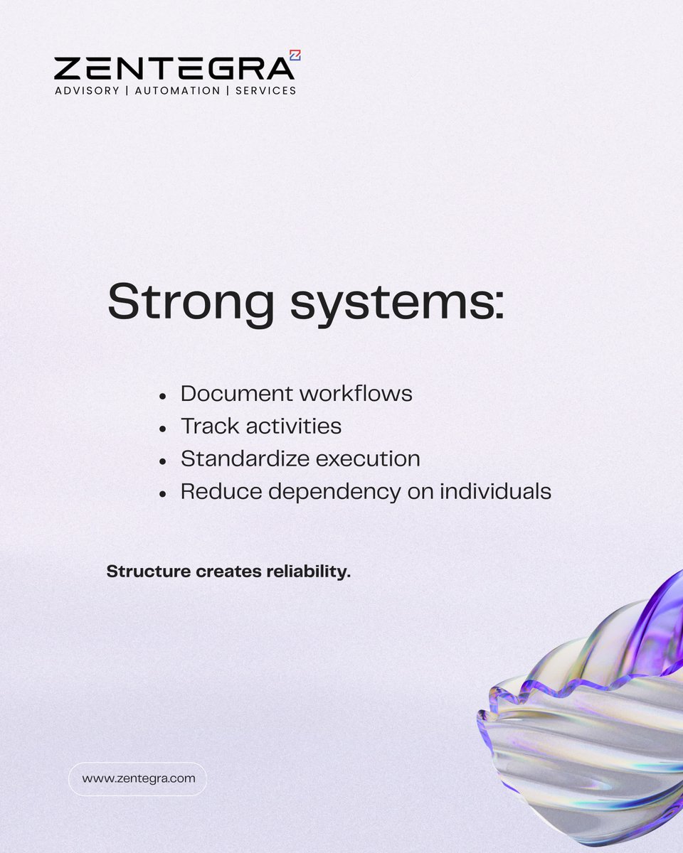 myzentegra's tweet photo. Memory helps people.
Systems help businesses scale.
#BusinessSystems #ProcessManagement #OperationalEfficiency #Leadership #Zentegra https://t.co/IvgTmAMDvf