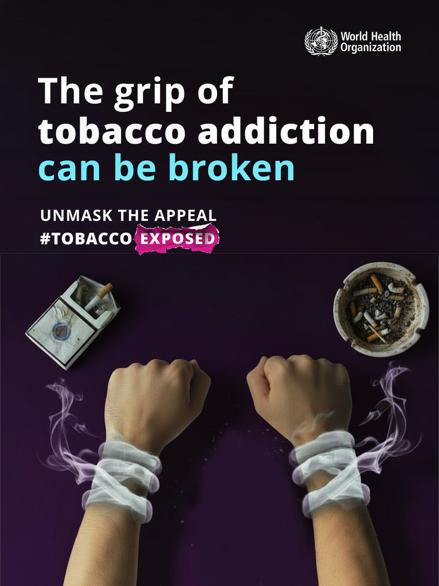 portsdown's tweet photo. Today is #WorldNoTobaccoDay 🚭
Tobacco and nicotine companies deliberately design their products to hook you.
Sugars, flavours, and cooling agents all mask the harshness of nicotine so you inhale more, and get addicted faster.
But the grip of addiction can be broken. https://t.co/5ElMver8iH
