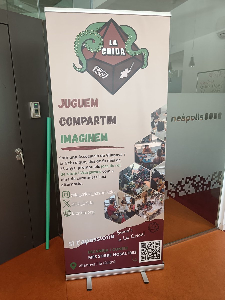 La_Crida's tweet photo. Aquest cap de setmana estem a la #catcon2026 fent partides de #rol i amb una taula d’història dels jocs de rol.
Ahir dissabte vam fer partides de #dragonbane amb Jordi Socies i #mondegestes amb Ivan Sentí.
Avui tenim #dnd i #talesfromtheloop https://t.co/vFa4yydEzy