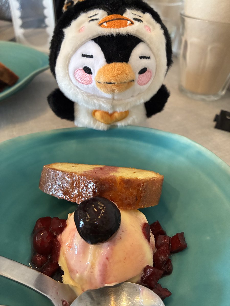 Naokowqq's tweet photo. 友達の誕生日おめでとうランチ🍴💕
サンフレッチェカラーの📮発見👀💜

♯ジュノ
♯JUNHO
♯ペンペン https://t.co/WdrYzKhlYf