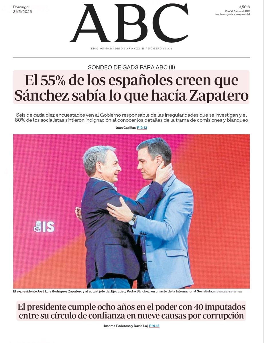 icpmp's tweet photo. El problema no es si Sánchez sabía o no sabía lo que hacía Zapatero en Venezuela. El problema es que lo sabía todo el mundo. Hasta #ELPAISOE lo sabía. Lo reconocen ahora, pero antes no hicieron nada. Pésimo periodismo. Panfleto partidista https://t.co/EwdcamqUIG