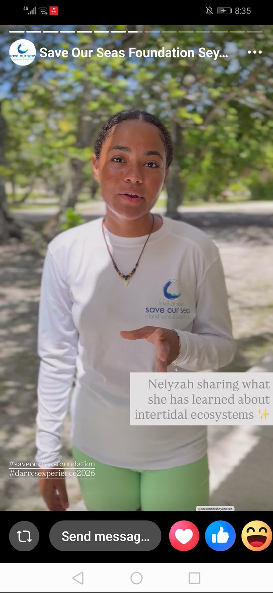 SBluefloat's tweet photo. This year we very proud that one of our Green Warriors won the D'aross Experience Trip, discovering ecological biodiversity of the Atoll, and Manta Ray as well as Shark research 🦈 @saveourseas Foundation Seychelles https://t.co/wzlalAijj9