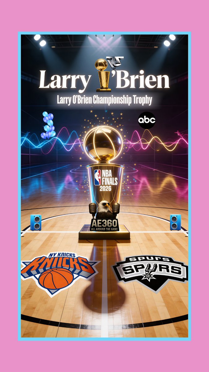 totalpkg1's tweet photo. Knicks Championship Run Continues in 2026 NBA Finals | Sport-Music-Collectibles #musicmemoir #sportsmusic #nbafinals #knicks #spurs 

The Larry O'Brien Championship Trophy_2026
NBA Championship vibes on ABC --->
Two Great TEAM Making_History_
NY_Knicks_vs_SA_Spurs

🕶️🎶🕶️
https://t.co/S5K7fbGSPG
©2026 ALL RIGHTS RESERVED
🕶️🎶🕶️