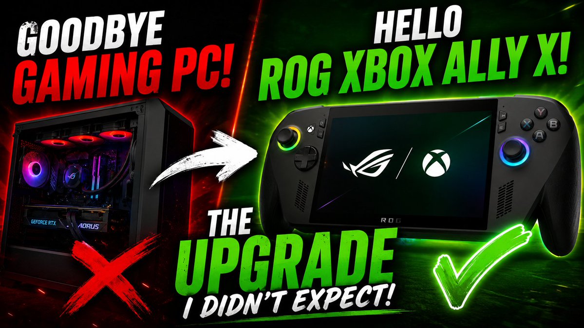 ryantimtech's tweet photo. SO I SWITCHED FROM THE BEST GAMING PC POSSIBLE TO AN ASUS ROG XBOX ALLY X!! TWO MONITOR SET UP!!
https://t.co/TigIfFJBbu https://t.co/nMRubGAdKh