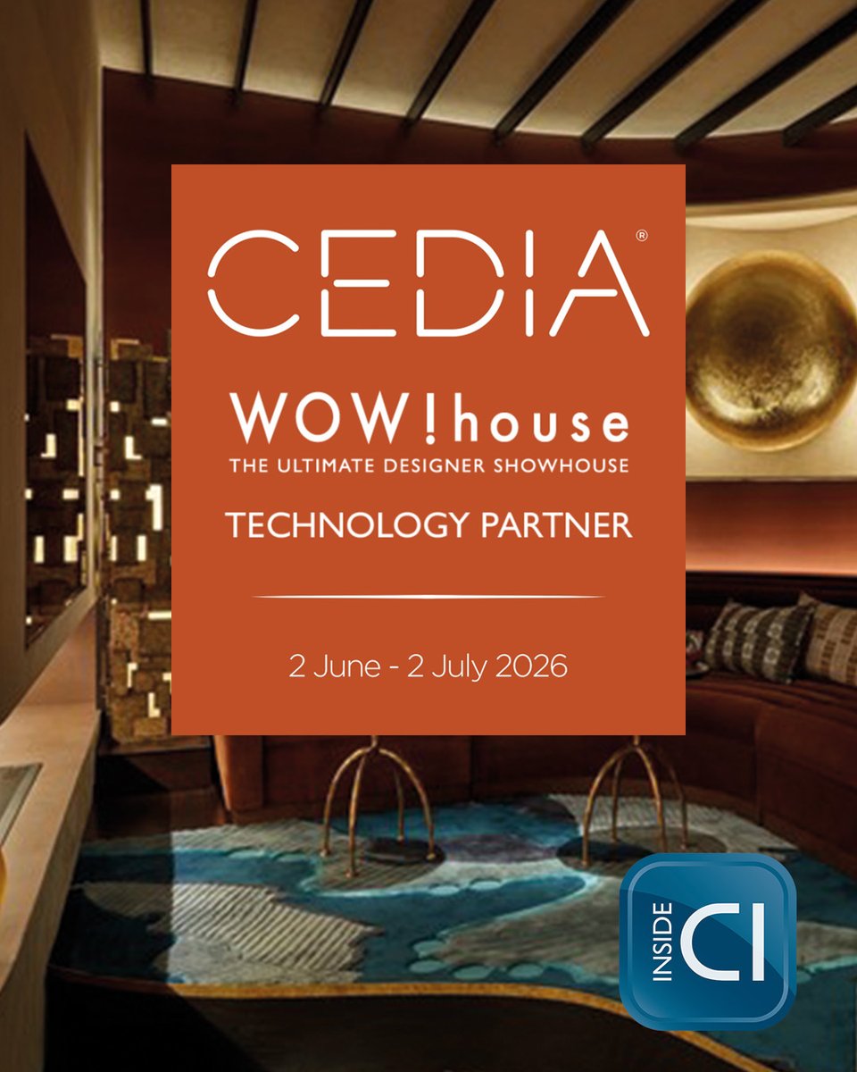 InsideCI's tweet photo. CEDIA TO SPONSOR WOW!HOUSE 2026 DESIGN SHOWCASE

@CEDIA is the official technology sponsor of WOW!house 2026, the annual showhouse presented by Design Centre, Chelsea Harbour, which takes place in London, June 2 - July 2.

Now in its fifth year, WOW!house 2026 brings together world-class interior designers and leading international brands to create spectacular rooms and outdoor spaces.

Read the full news story on the Inside CI website - https://t.co/4XCczQlV78

Get the latest news directly to your inbox with our weekly newsletter - https://t.co/Z7ANBV5fKP

Are you a CI Insider?

#TechNews #BreakingNews #interiordesign #wowhouse