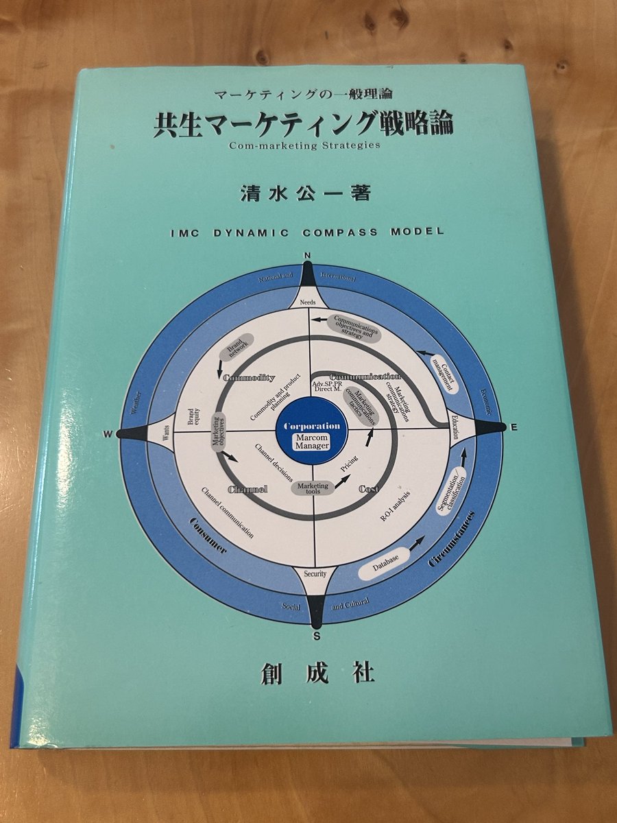 eminworld00's tweet photo. @ShimizuJosai 清水公一先生
先日、ご著書「共生マーケティング戦略論』（1996年 創成社）を譲り受けました

今から30年前ですが、
現在ご活躍の田中洋先生や恩蔵直人先生も。

知識や理論だけでなく、人と人とのつながりの中で学問や実践が発展してきたことを感じ、温かい気持ちになりました。ありがとうございます https://t.co/vrGxkQbSY5
