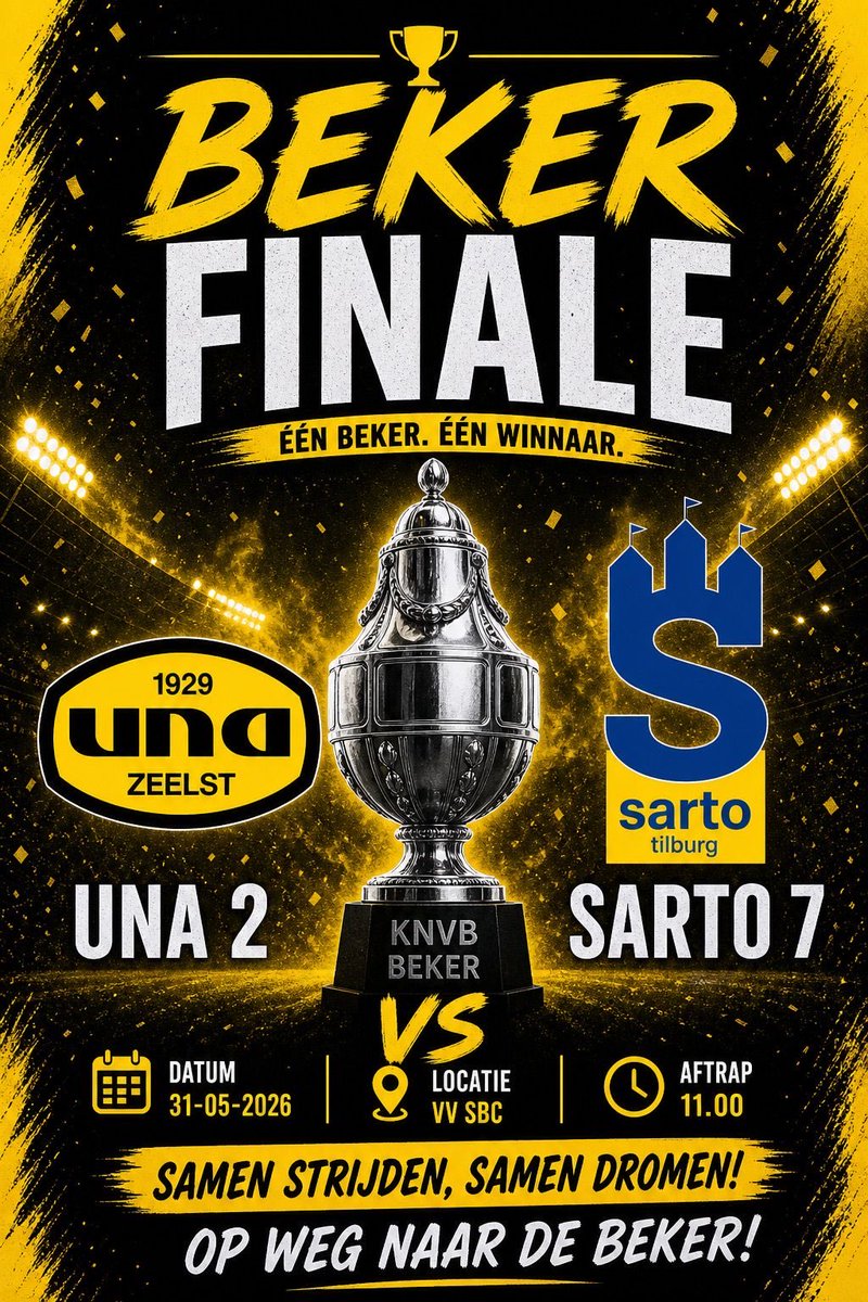 vvUNA's tweet photo. BEKERFINALE UNA2 vandaag om 11 uur in Son en Breugel. Gaan ze dit winnen? Kom en moedig ze aan! https://t.co/1Tos5PKwlL