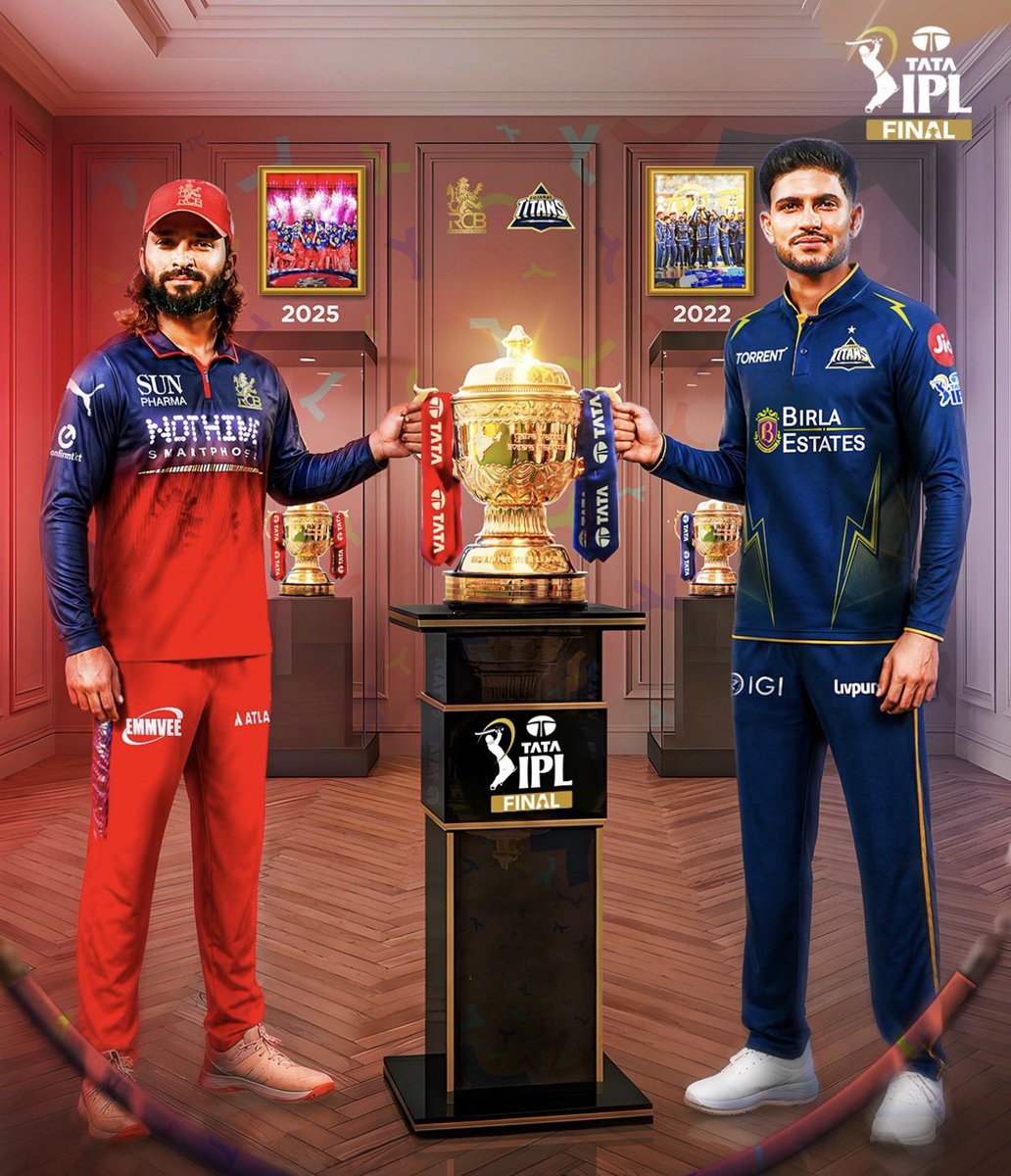 Raghav579612237's tweet photo. “एक तरफ है जुनून से भरी RCB, दूसरी तरफ है जज़्बे से लबरेज़ GT…
आज सिर्फ ट्रॉफी नहीं, इतिहास की एक नई कहानी लिखी जाएगी। 🏆🔥”
RCB और GT आज IPL 2026 के फाइनल में आमने-सामने हैं। कौन दोहराएगा दुनिया के सबसे बड़ी लीग की ट्रॉफी। 🏆
#RCBvsGT #IPL_FINAL @IPL @RCBTweets @RcbianOfficial https://t.co/VFudOpYerK