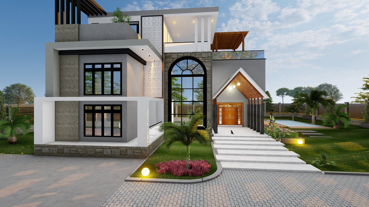 AshikaAroon's tweet photo. Introducing Villa Azure first design proposal. https://t.co/SYCFSuqz1w
