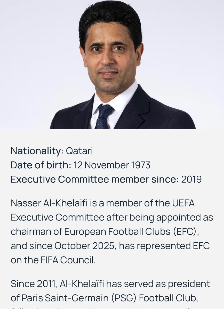 NorthBankNadim's tweet photo. The President of PSG. Trying to understand how this is allowed and isn’t a conflict of interest. 

Imagine Stan Kroenke sitting on the Premier League board and then handing out medals and lifting the trophy with the Arsenal lads at Palace.

As if non-Arsenal fans wouldn’t riot. https://t.co/4E65xtKP2V