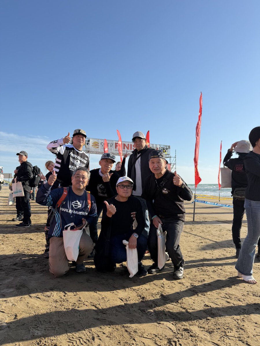 uepi12's tweet photo. 無事にSSTR完走ゴール！
今回は下道で参加す
また、氷見にて東京組と合流
#SSTR2026
#千里浜なぎさドライブウェイ
#harlydavidsoncity https://t.co/bSdXEqJlKj