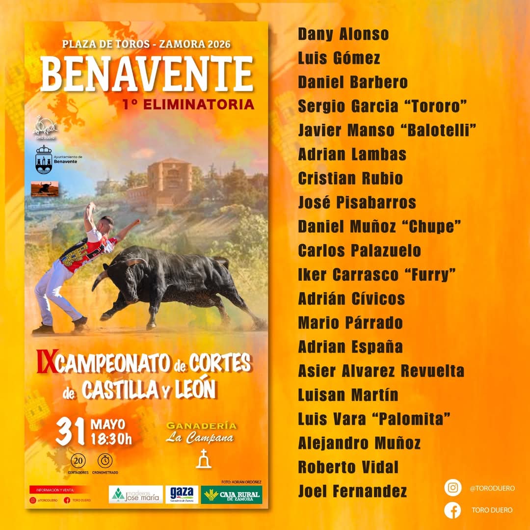 ATCIscar's tweet photo. Hoy comienza el IX Campeonato de Cortes de Castilla y León con la disputa de la primera eliminatoria en Benavente. Aquí tienes el cartel y el listado de participantes. Mucha suerte a todos. https://t.co/fkn16zZ51m