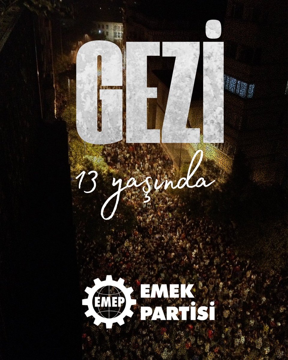 seyitaslan1917's tweet photo. Gezi 13 yaşında…

Korkuyu değil dayanışmayı, karanlığı değil umudu, teslimiyeti değil mücadeleyi, yılgınlığı değil direnişi büyüten milyonların isyanı hâlâ ayakta.

Gezi; baskıya karşı halkın cesaretiydi, talana karşı yaşamı savunmaktı, eşitlik, özgürlük ve adalet için omuz omuza durmaktı.

Aradan 13 yıl geçse de o meydanlarda yükselen umut, bugün hâlâ sokaklarda, kampüslerde, fabrikalarda ve hayatın her alanında yaşamaya devam ediyor.

“Bu daha başlangıç, mücadeleye devam” diyenler olarak bir aradayız. Bu düzen değişecek; eşitlik, özgürlük, barış ve adalet mücadelesi mutlaka kazanacak.

#Gezi13Yaşında