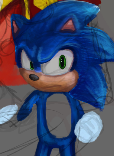 LoukasliveD's tweet photo. To give some follow up progress about this painting. I'm struggling so badly to get Robotnik's outfit to look right due to the lack of available reference but I'm genuinely loving the process so far.  I'm aiming to finish this before any trailer drops #Sonic4 #SonicArt https://t.co/DHjJDCBC1L